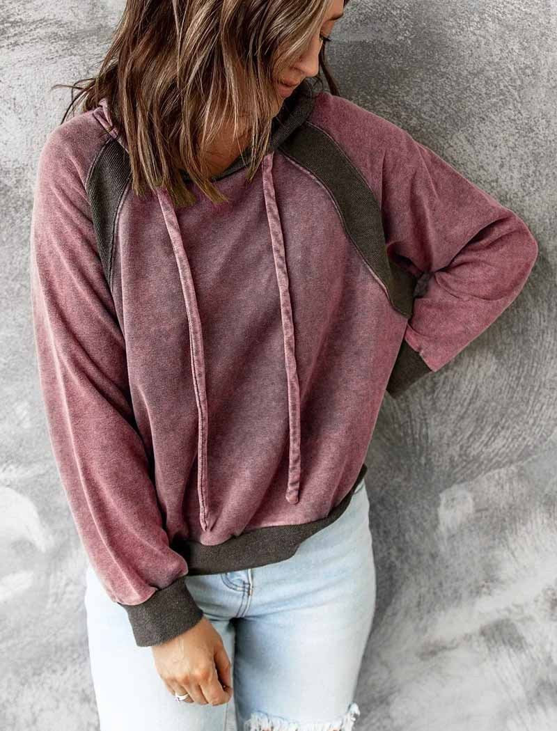 Top Hooded Long Sleeve Sweater